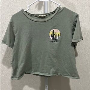 Desert Vibes Green Crop Top